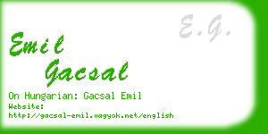 emil gacsal business card